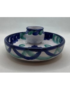 Ceramic Olive dish - Blue and Green Fajalauza design 2