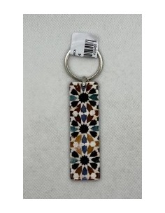 Llavero de cerámica- Mosaico Alhambra