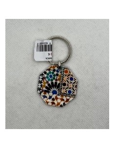 Llavero de cerámica- Mosaico Alhambra