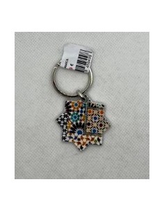 Llavero de metal- Mosaico Alhambra