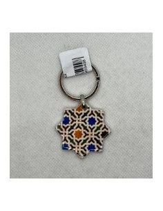 Llavero de cerámica- Mosaico Alhambra