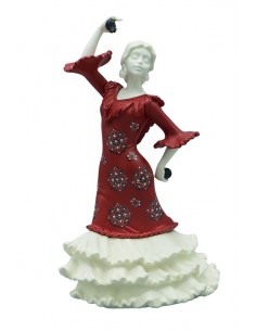 Medium Sevilla Andalusia style flamenco dancer - Red and...