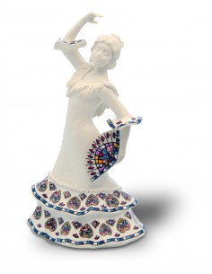 Medium Flamenco dancer with fan and decal - NADAL