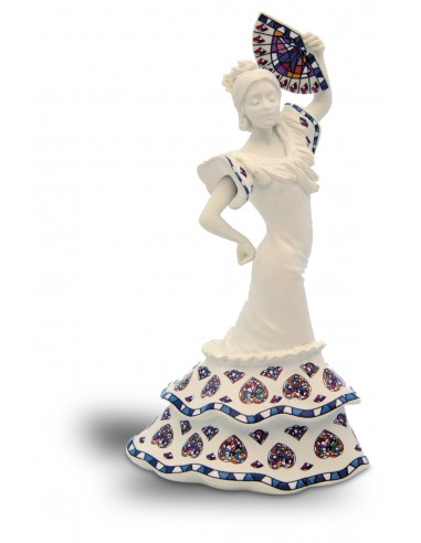 Small Flamenco dancer with fan and...