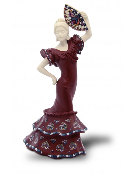 Small Flamenco dancer with fan and decal - NADAL