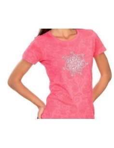 Camiseta Mujer cachemir fucsia- Mosaico Alhambra
