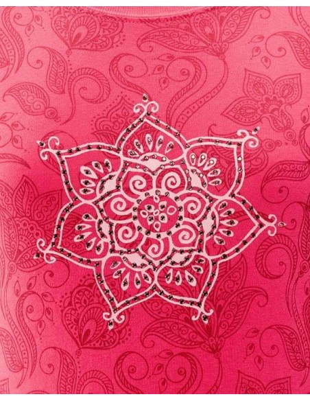 Camiseta Mujer cachemir fucsia- Mosaico Alhambra
