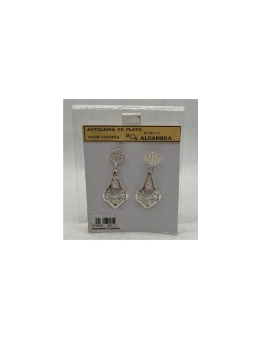 Silver pendant earrings