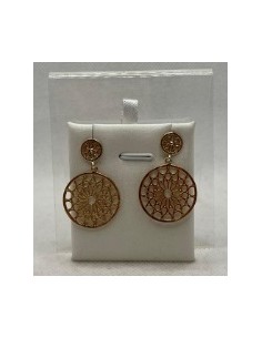 Silver and gold pendant earrings