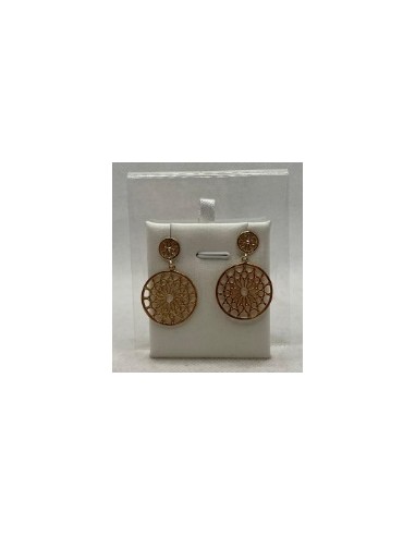 Silver and gold pendant earrings