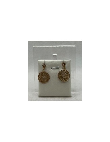 Silver and gold pendant earrings