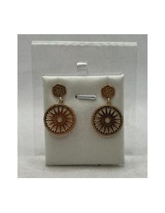 Silver and gold pendant earrings