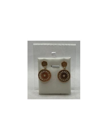Silver and gold pendant earrings