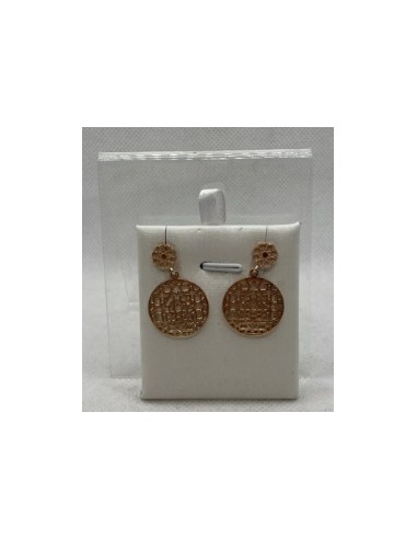 Silver and gold pendant earrings