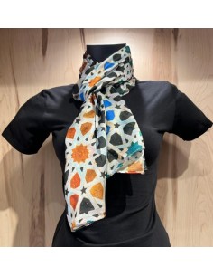 Silk foulard - Granada Mosaic design