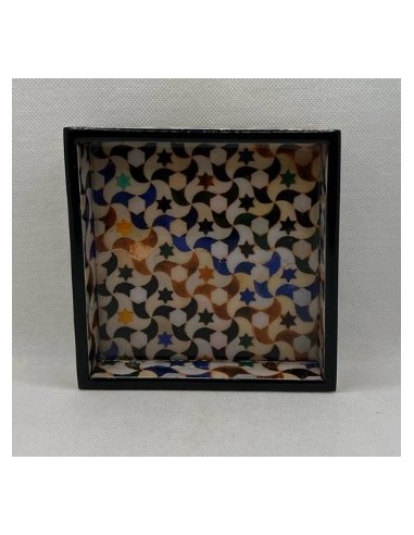 Square Taracea design wooden tray T.2...