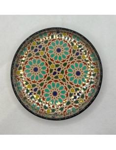 Circular Taracea design wooden tray T.1 - The Mosaics of...