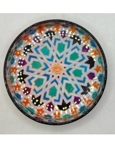 Circular Taracea design wooden tray T.2 - The Mosaics of...