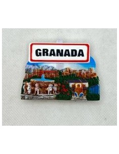 Imán figuras Granada y La Alhambra- Mosaico Alhambra