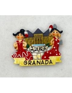 Imán figuras Granada y La Alhambra- Mosaico Alhambra