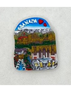 Imán figuras Granada y La Alhambra- Mosaico Alhambra