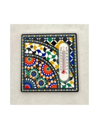 Imán termómetro Granada y La Alhambra- Mosaico Alhambra