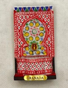 Imán fuente Granada y La Alhambra- Mosaico Alhambra