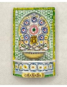 Imán fuente Granada y La Alhambra- Mosaico Alhambra