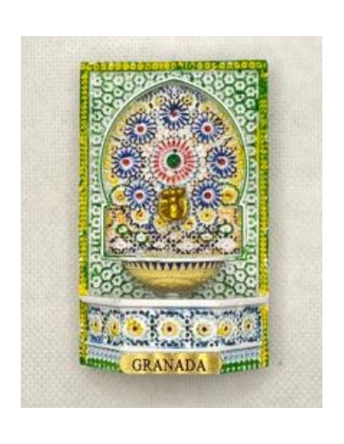 Imán fuente Granada y La Alhambra- Mosaico Alhambra