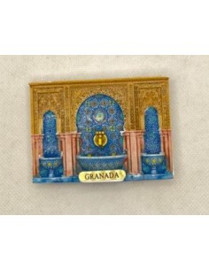 Imán fuente Granada y La Alhambra- Mosaico Alhambra