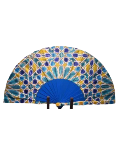 Silk fan and cover set - Alhambra Mosaic design