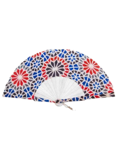 Silk fan and cover set - Alhambra Mosaic design