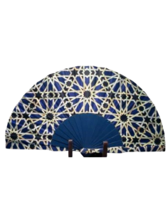 Abanico de seda y funda - Mosaico Alhambra