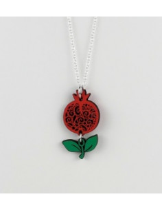 Wooden Granada design pendant necklace - The Granada...