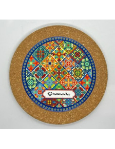 Ceramic and cork trivet – Arabesques