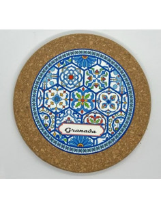 Ceramic and cork trivet – Arabesques