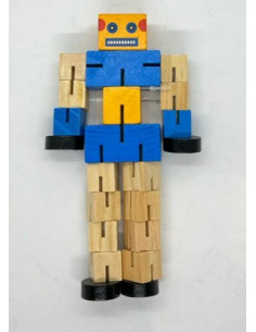 Robot transformable grande de madera