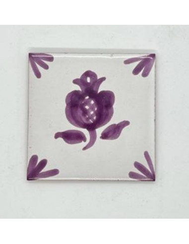 Ceramic tile - Purple Fajalauza design