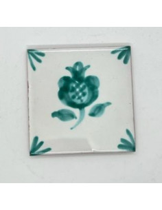 Ceramic tile - Green Fajalauza design