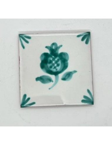 Ceramic tile - Green Fajalauza design