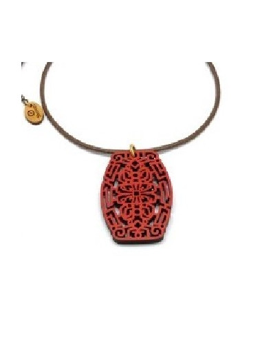 Wooden pendant necklace - The...