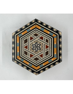 Traditional Taracea compact box - 16cm