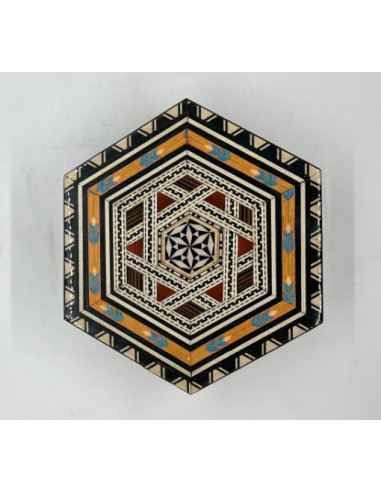 Traditional Taracea compact box - 16cm