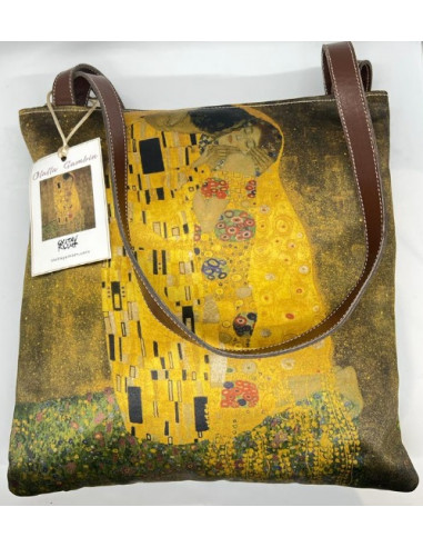 Bolso piel Aliseo doble asa - El Beso - Gustav Klimt
