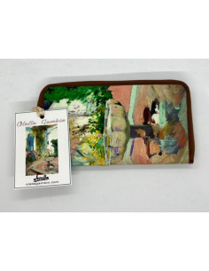 Billetero piel y seda con motivos obra Sorolla