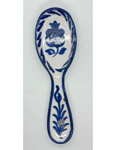 Ceramic spoon holder - Blue Fajalauza design