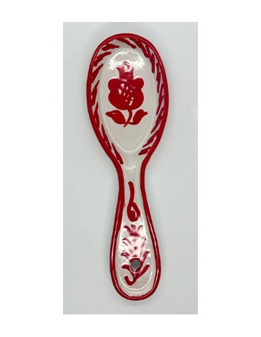 Ceramic spoon holder - Red Fajalauza...
