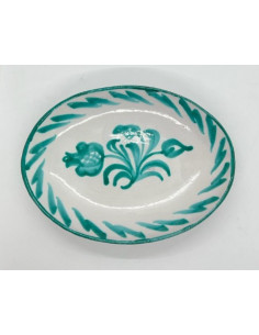 Ceramic oval tray - Green Fajalauza design
