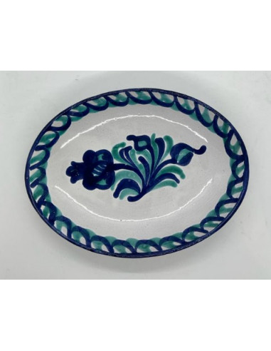 Ceramic Oval serving dish - Blue and...