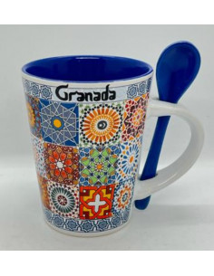 copy of Mug con cuchara- Azulejos